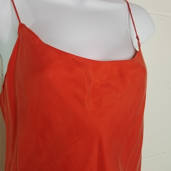 J. CREW Gwyneth cupro blend long slip dress wildfire orange - Picture 8 of 13